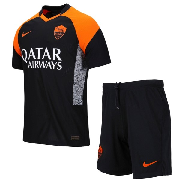 Camiseta AS Roma Replica Tercera Ropa Niño 2020/21 Negro